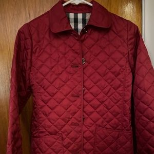 Girls Red Burberry Jacket size 12